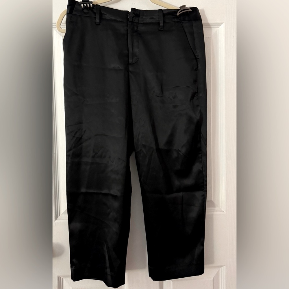 Black Satin Pants
